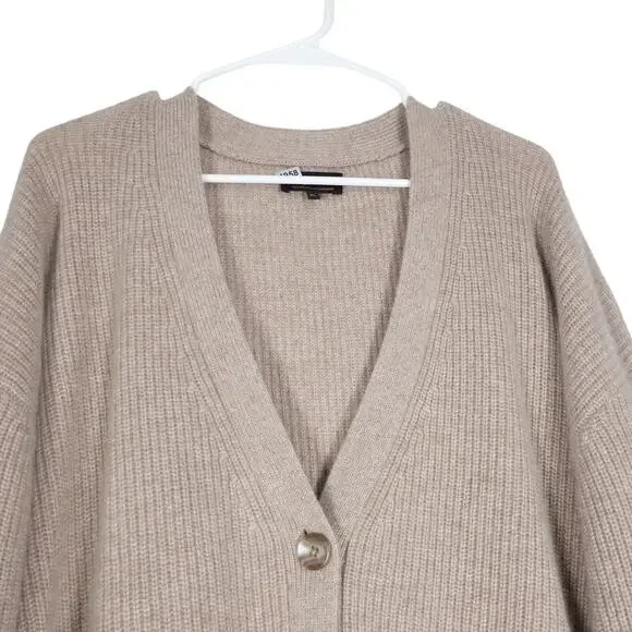 GUC Repaired Quince XL Oatmeal Mongolian Cashmere Fisherman Cropped Cardigan - Picture 4 of 12